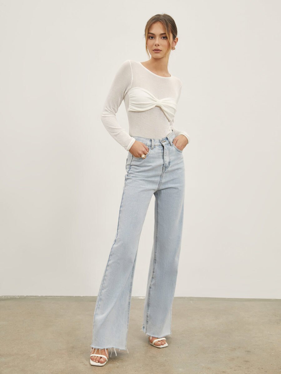 Denim Straight Leg Jeans - Image 2