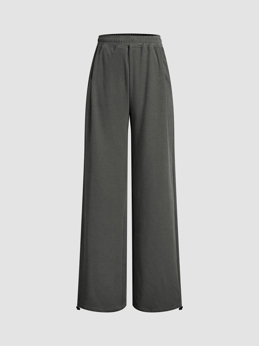 Solid Baggy Sweatpants - Image 5