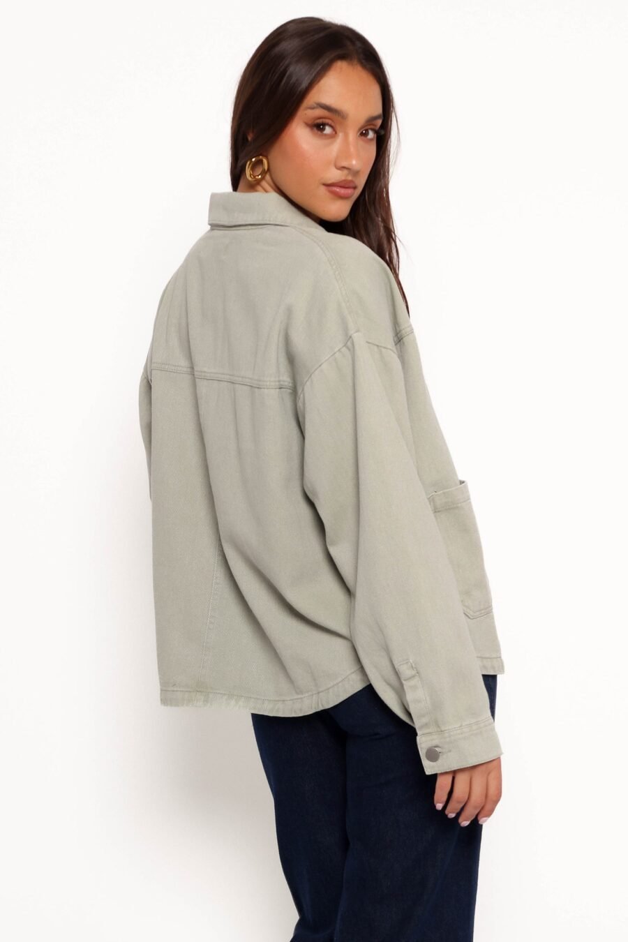 Denim Jacket - Green - Image 4