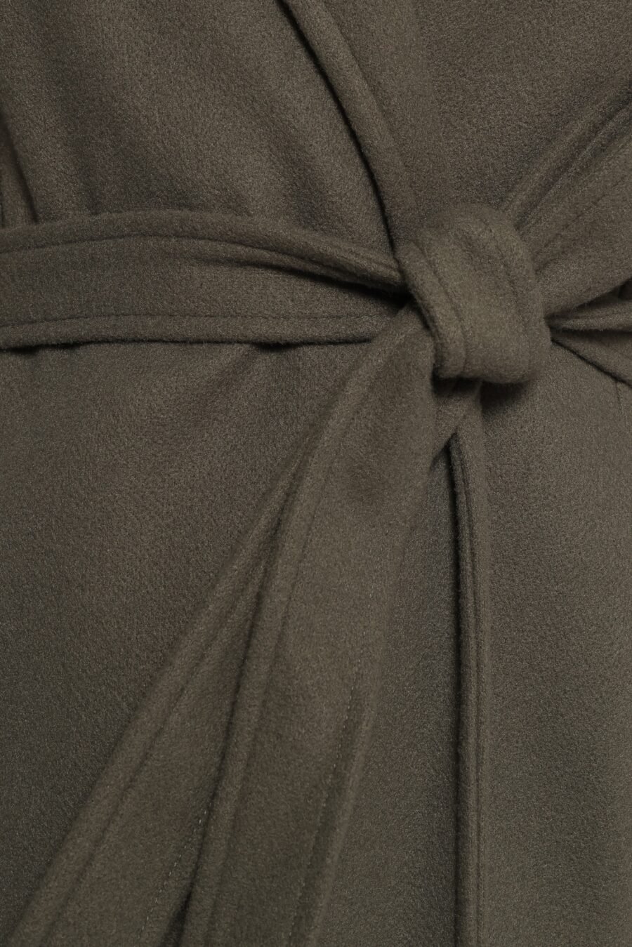 Tie Front Coat - Olive - Image 11