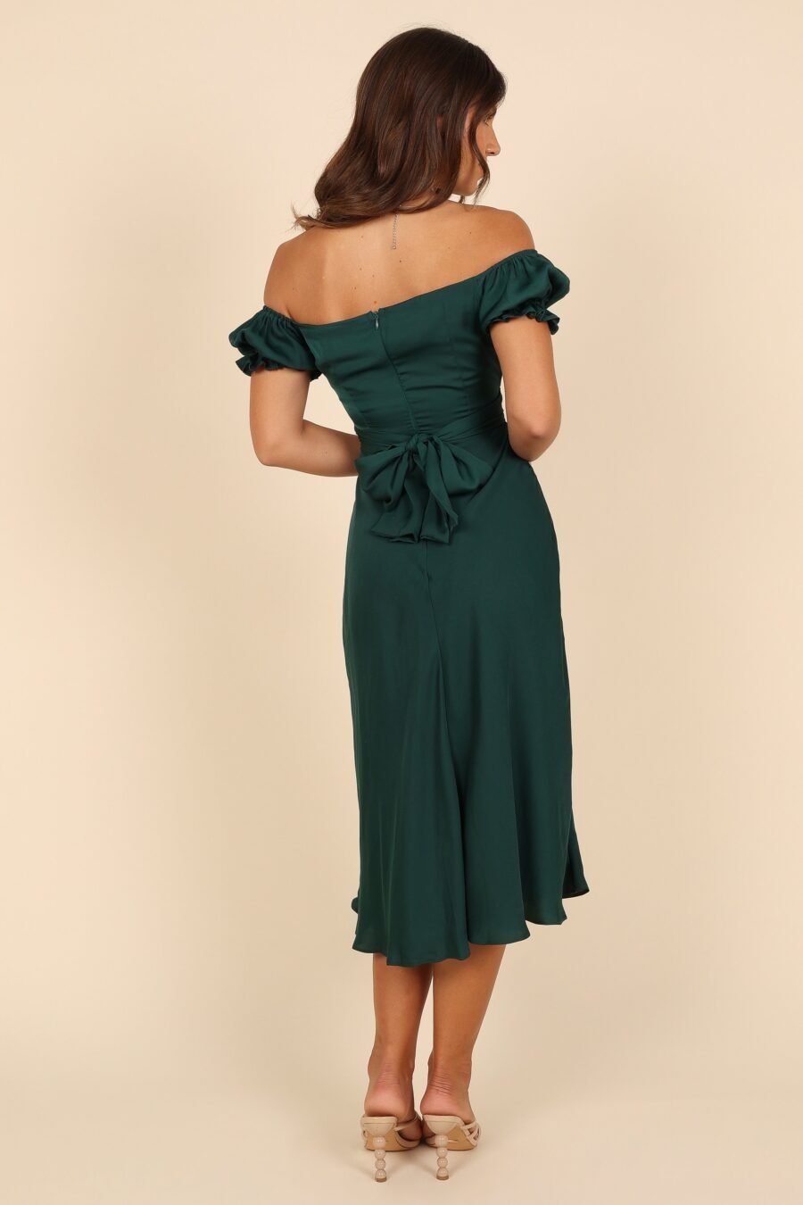 Sweetheart Frill Midi Dress - Emerald - Image 3