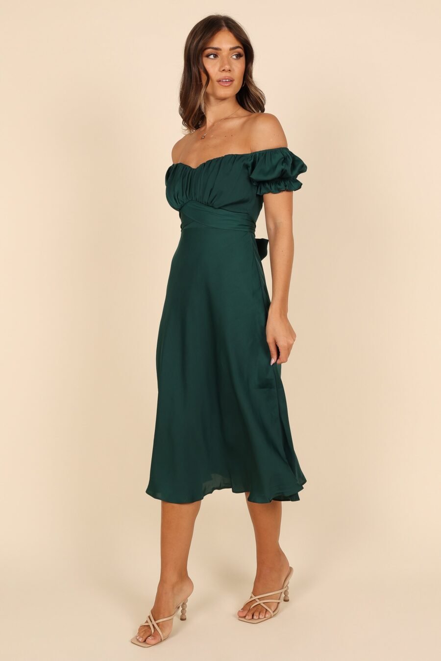 Sweetheart Frill Midi Dress - Emerald - Image 5