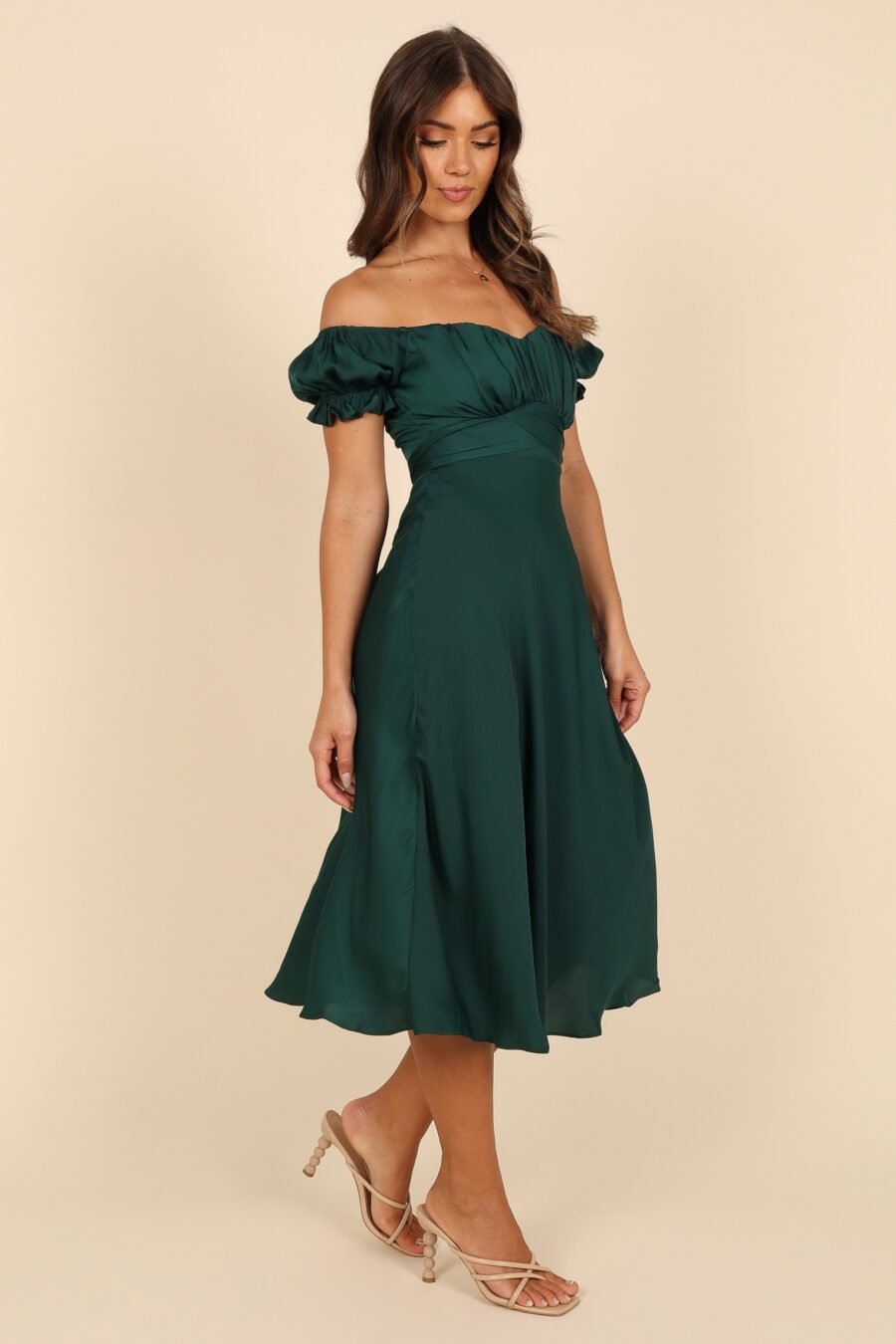 Sweetheart Frill Midi Dress - Emerald - Image 6