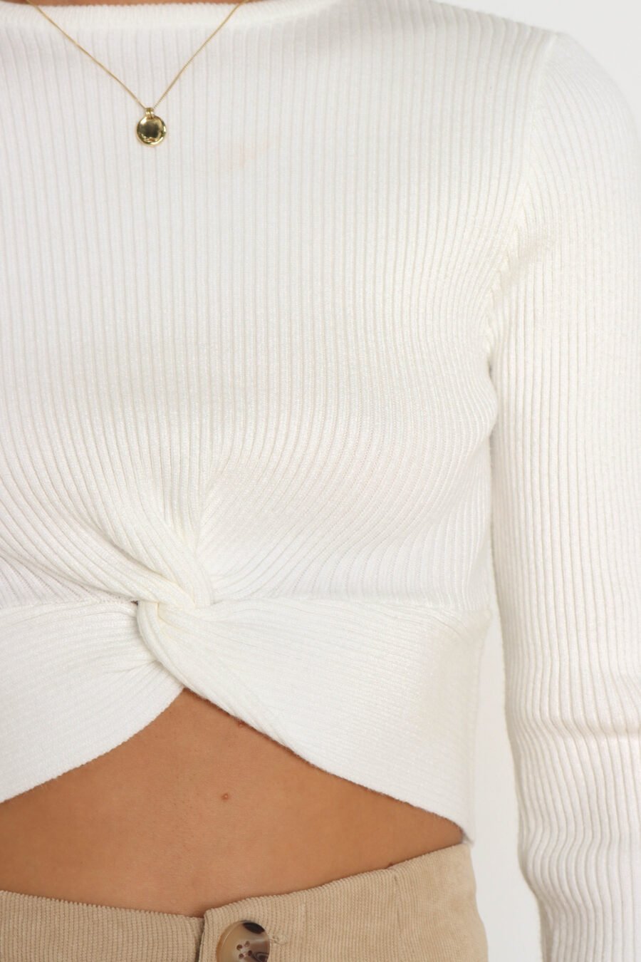 Knit Sweater - White - Image 5