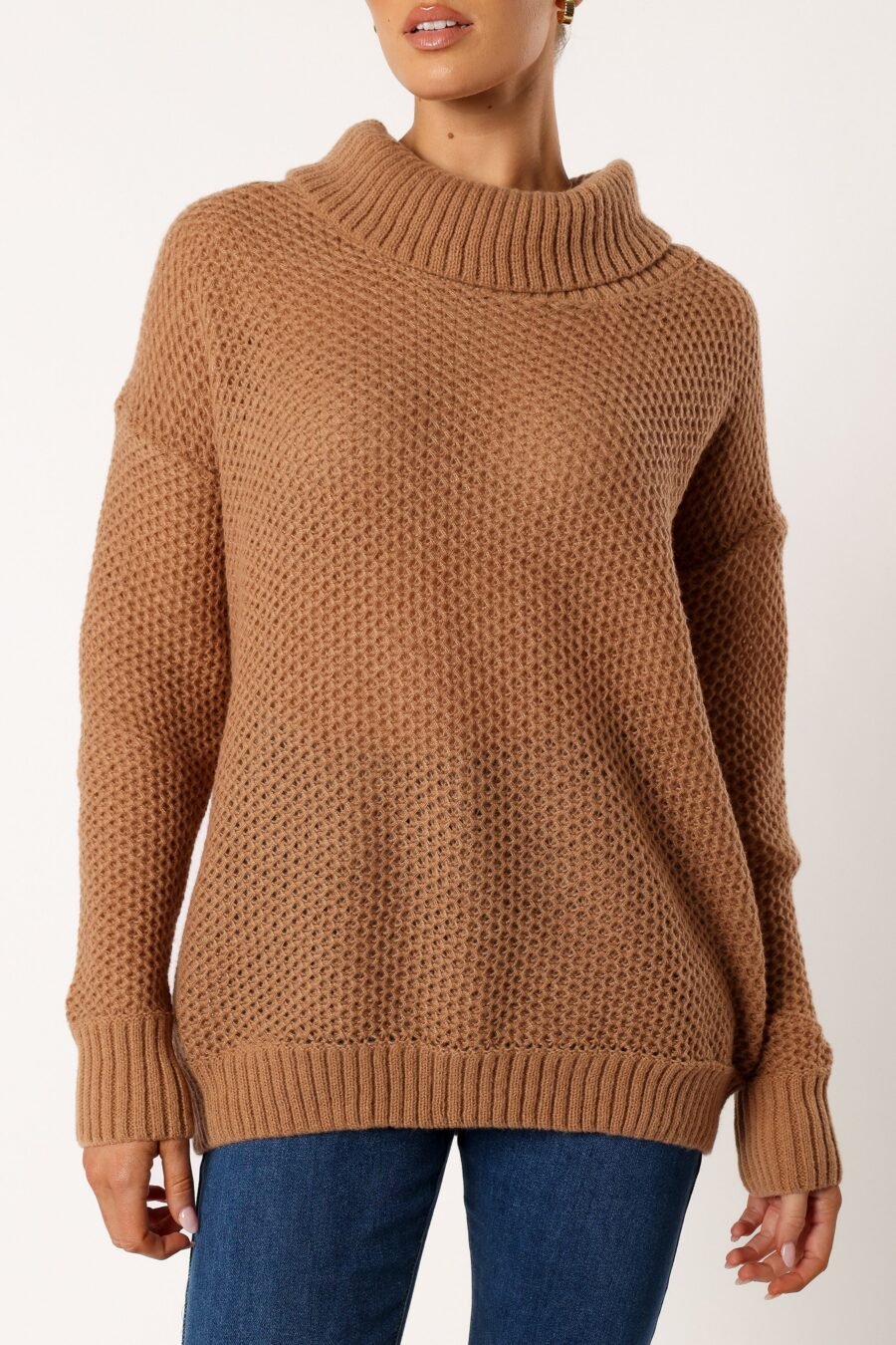 Turtleneck Knit Sweater - Beige - Image 7